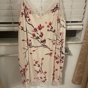 Soma Cream and Red Cherry Blossom Chemise